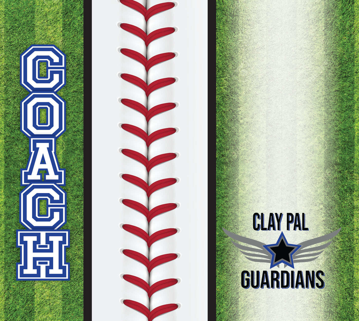 Baseball Tumbler (AVAILABLE in 4 STYLES see photos) Clay PAL Duo Hydrosport and Clear Lid Tumbler 20 oz