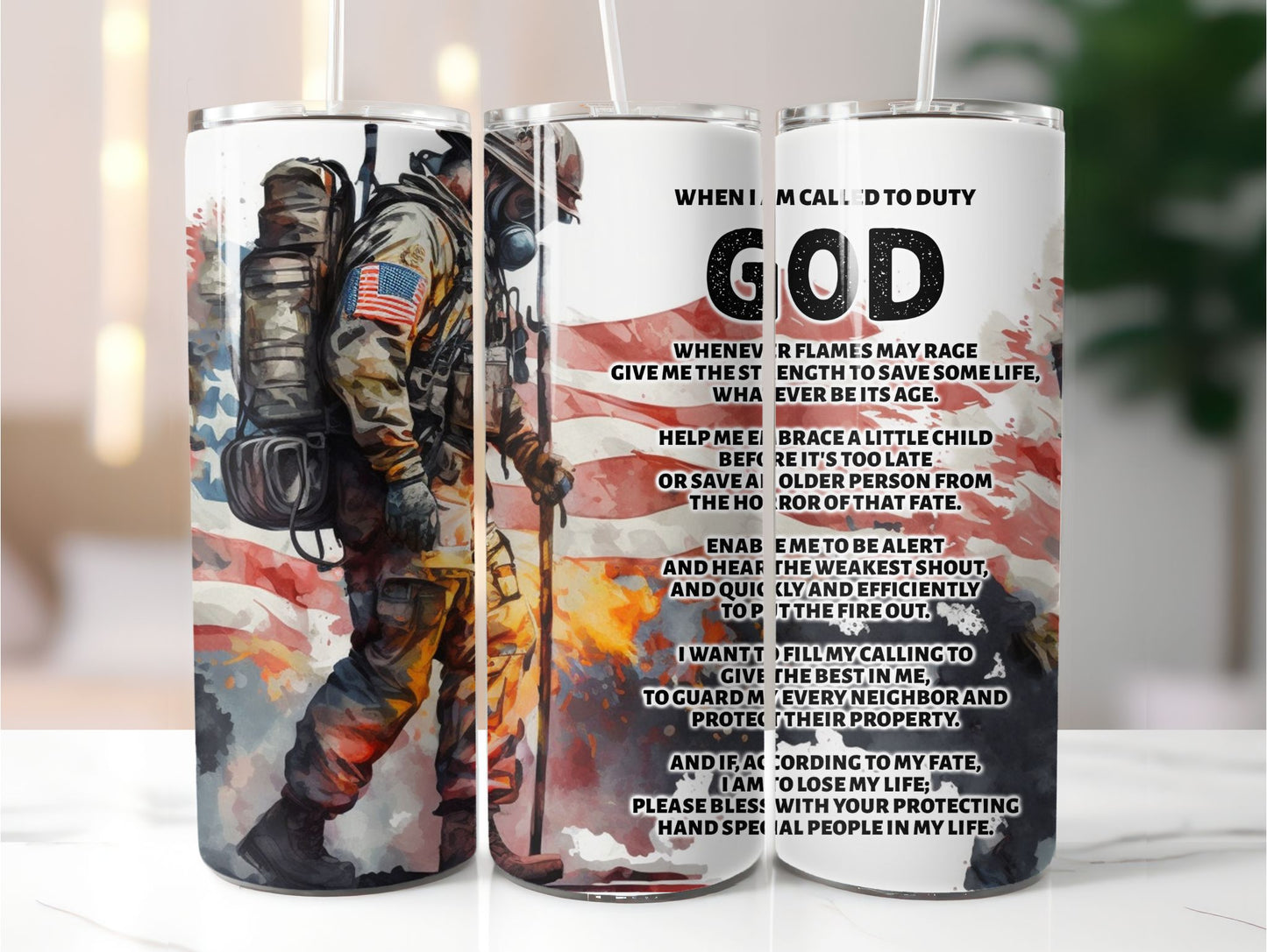 Firefighter Prayer 20 oz