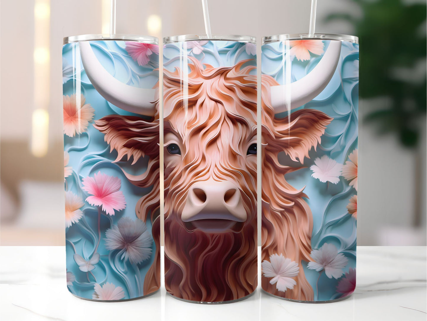 Highland Cow 3D- 20 oz