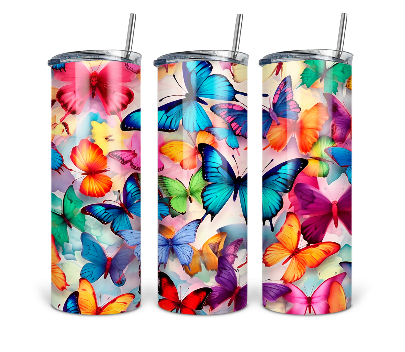 Butterfly Colorful 3D 20 oz