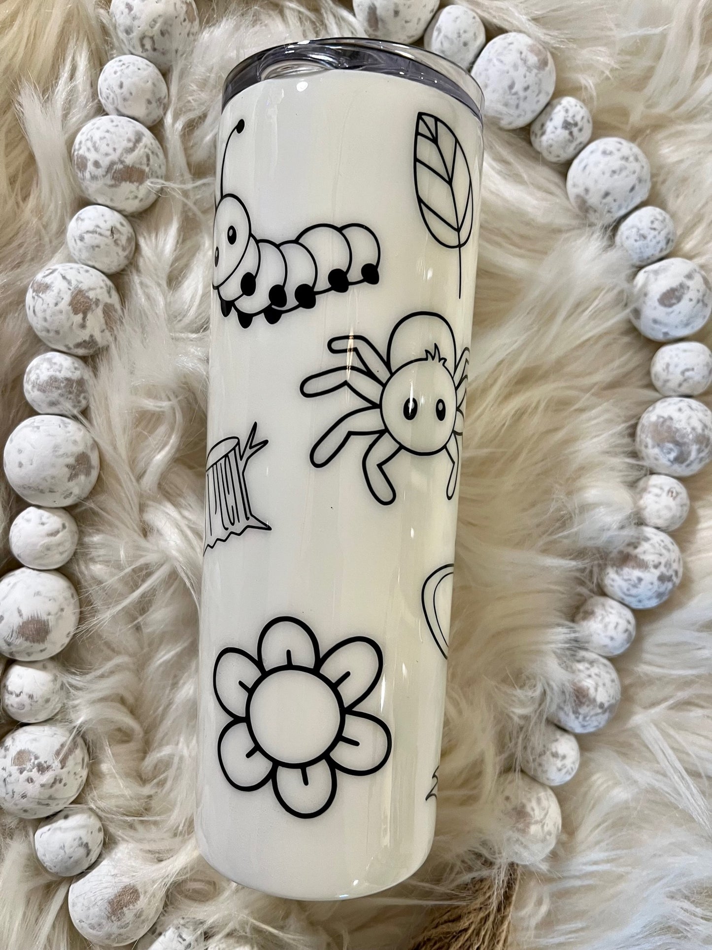 Color Me (color with washable markers)  20oz Skinny Tumbler RTS