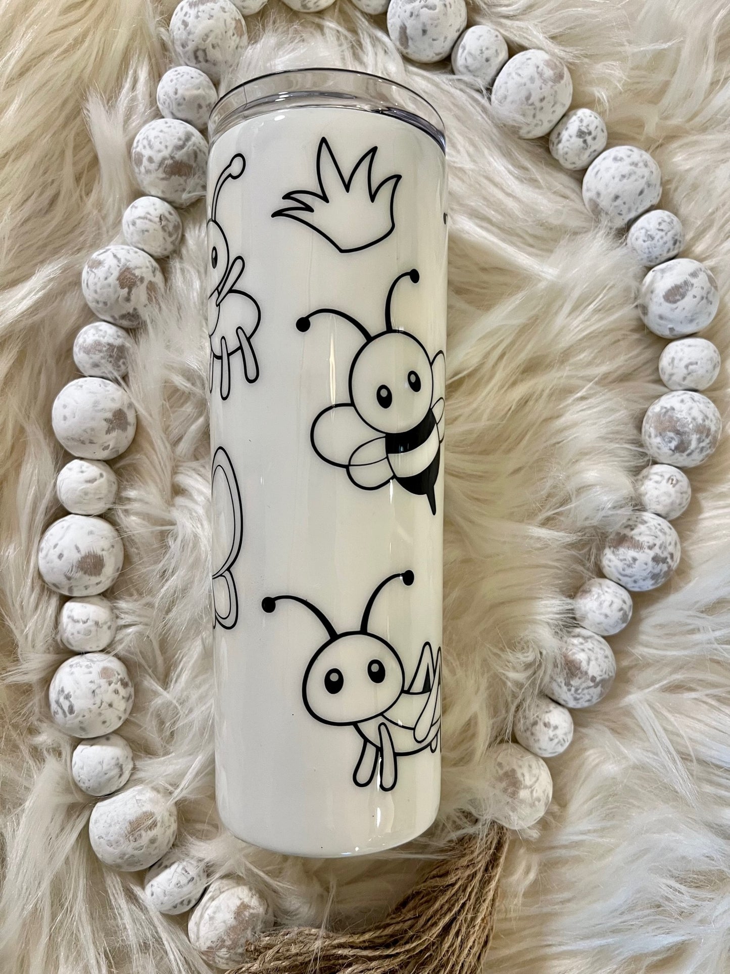 Color Me (color with washable markers)  20oz Skinny Tumbler RTS