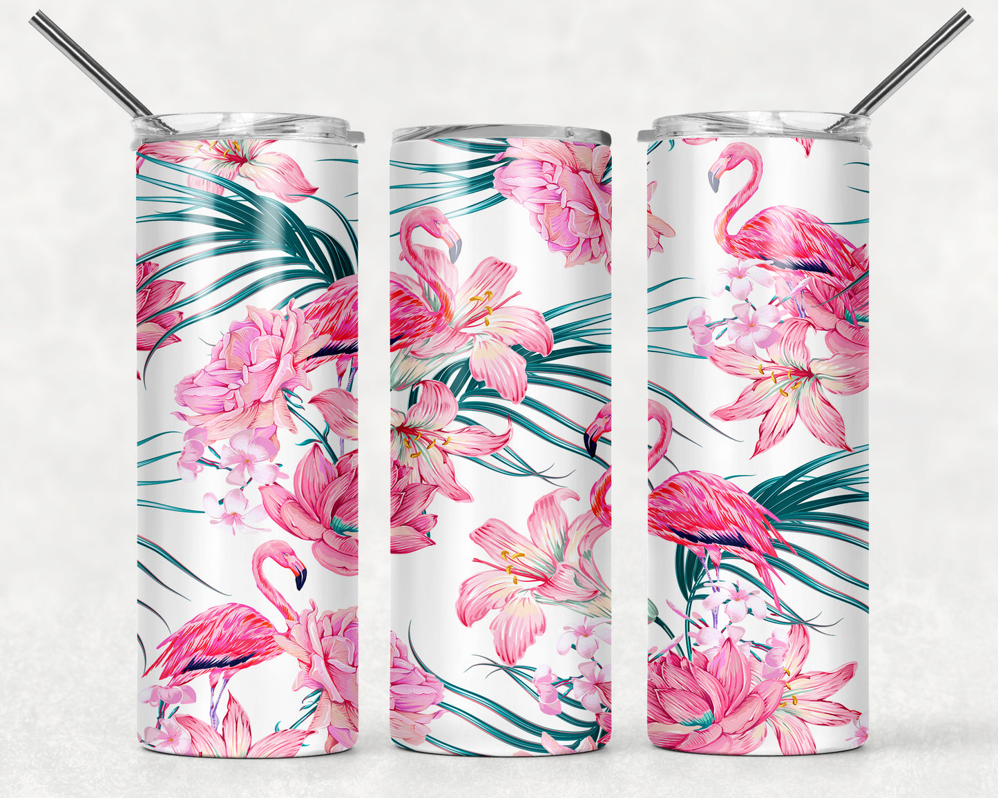 Floral Flamingo 20 oz