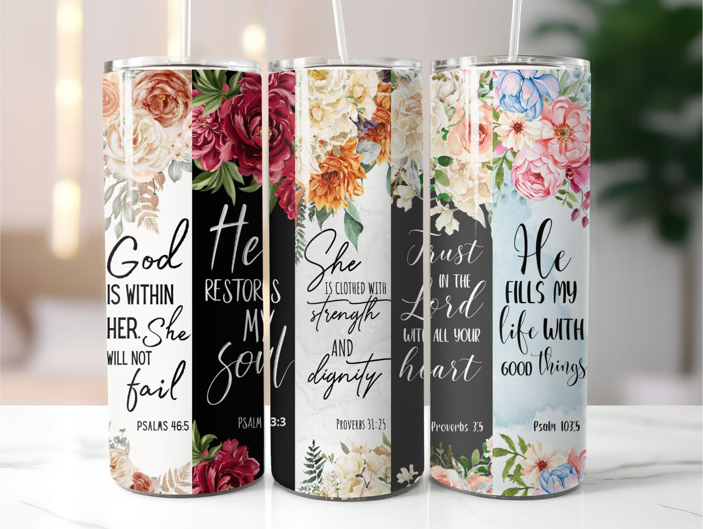 Bible Floral  20 oz