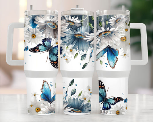 Blue Daisy Butterflies