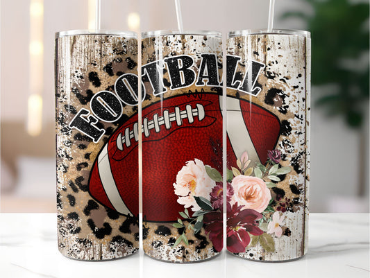 Football Floral 20 oz