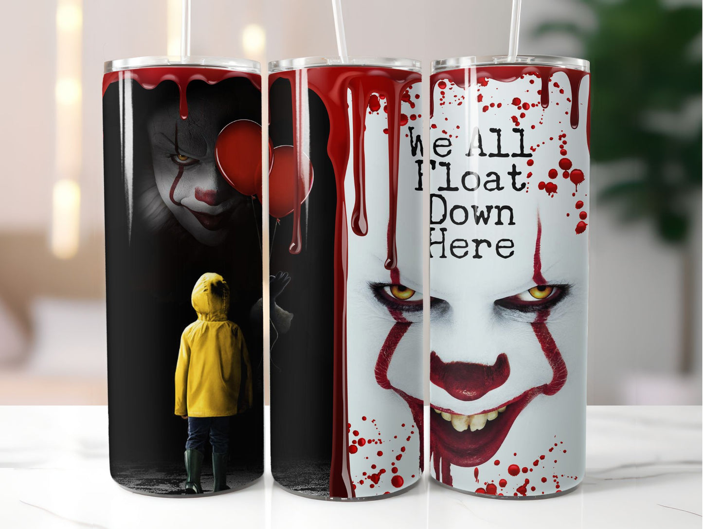 Halloween Clown, We all float 20 oz