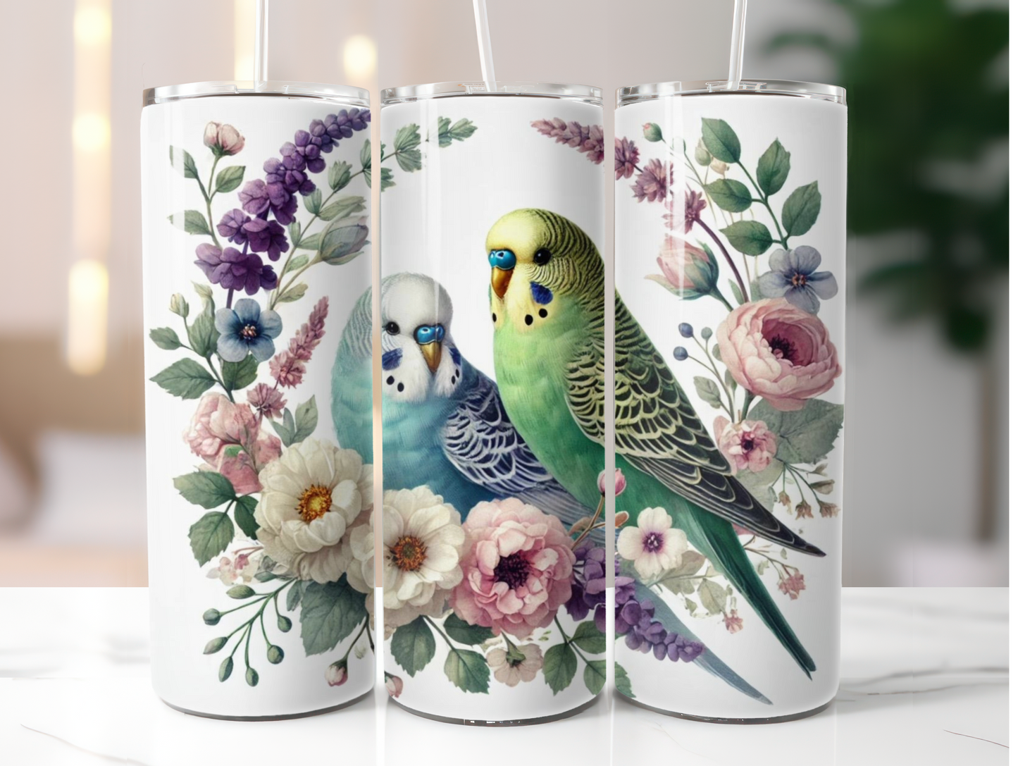 Parakeet Floral  20 oz