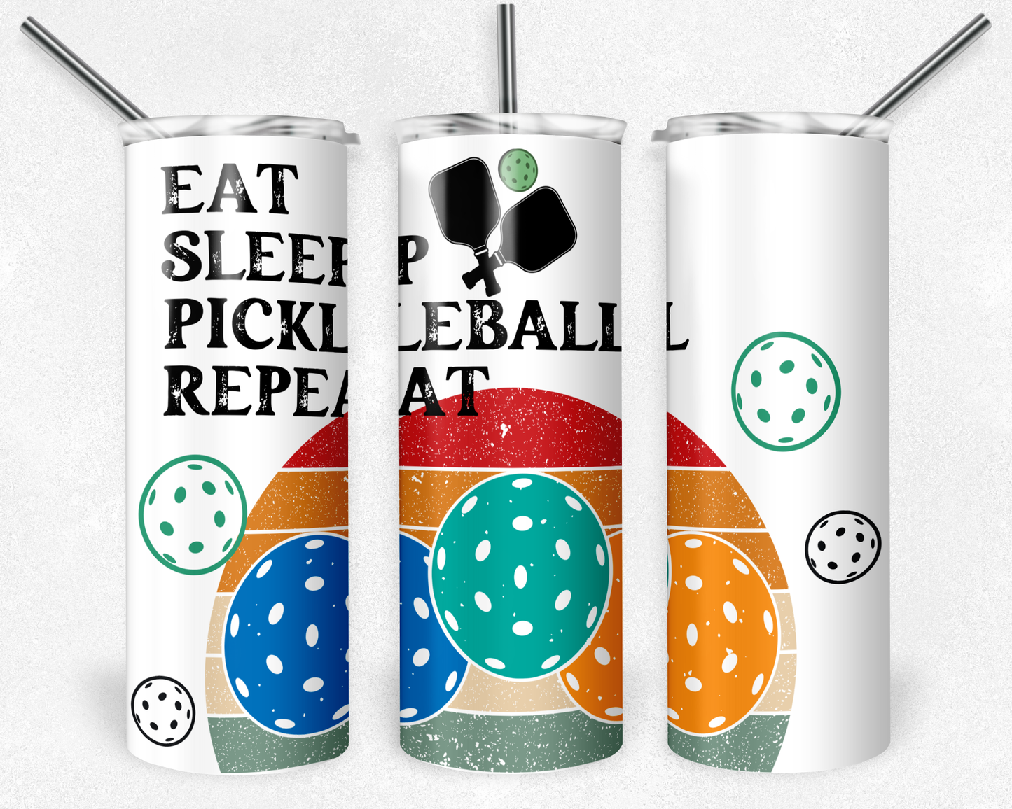 Eat Sleep Pickleball Repeat 20 oz