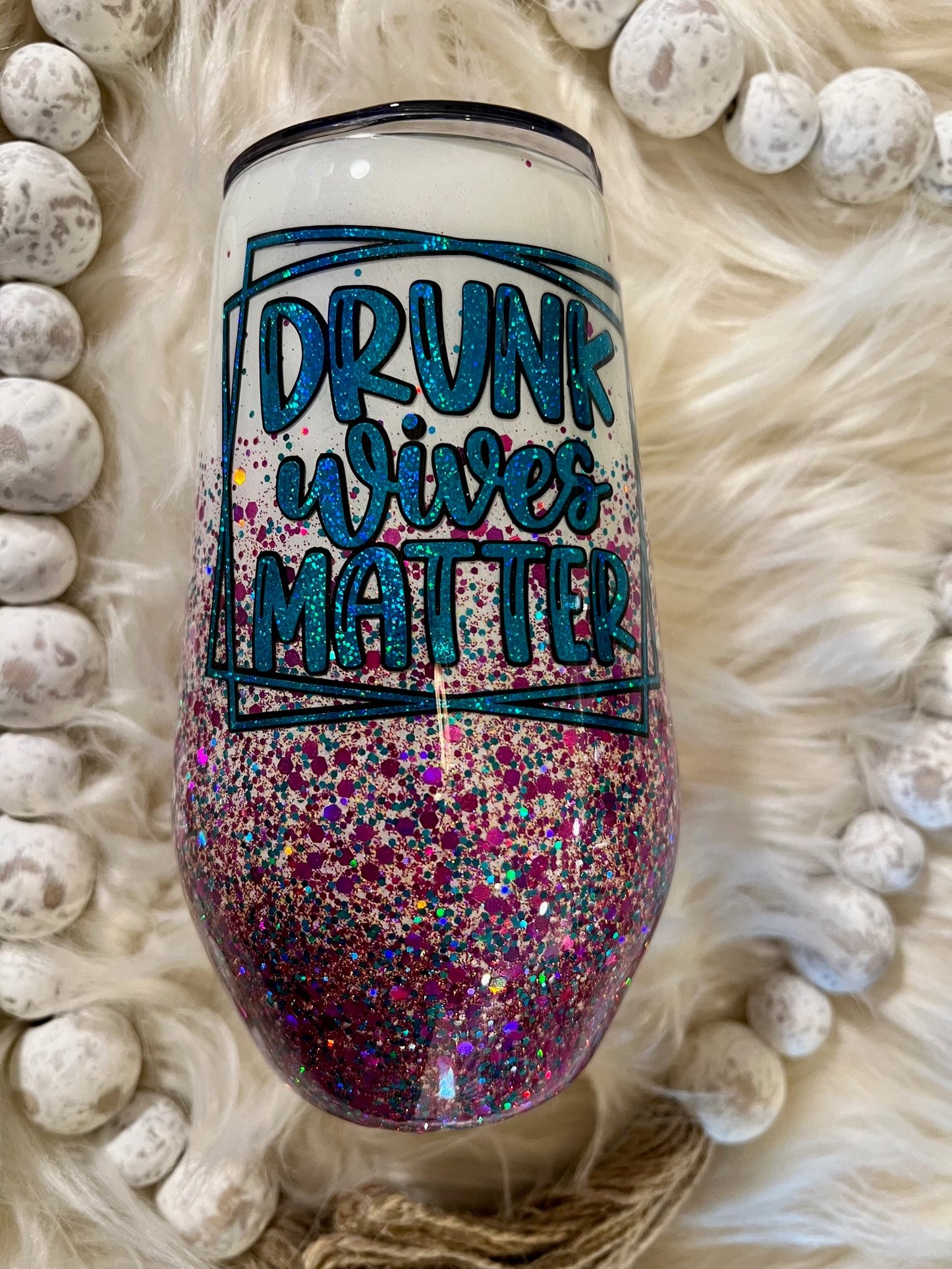 Drunk Wives 17oz Stemless Wine Tumbler RTS