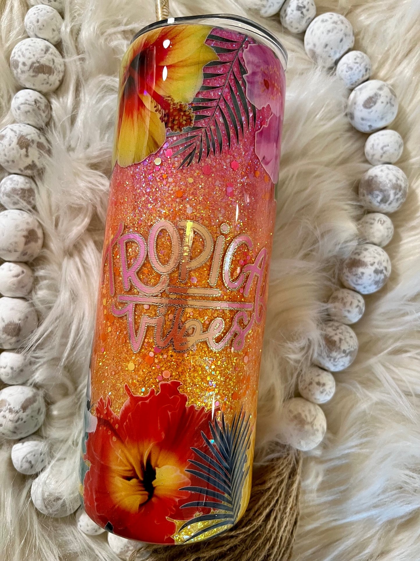 Tropical Vibes 20oz Skinny Tumbler RTS